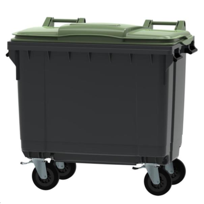CONTENEUR 4 ROUES 660L VERT CONTENEUR 4 ROUES 660L VERT
