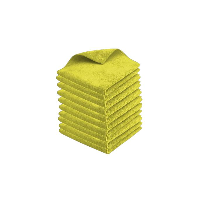 10 MICROFIBRES JAUNES 38X38