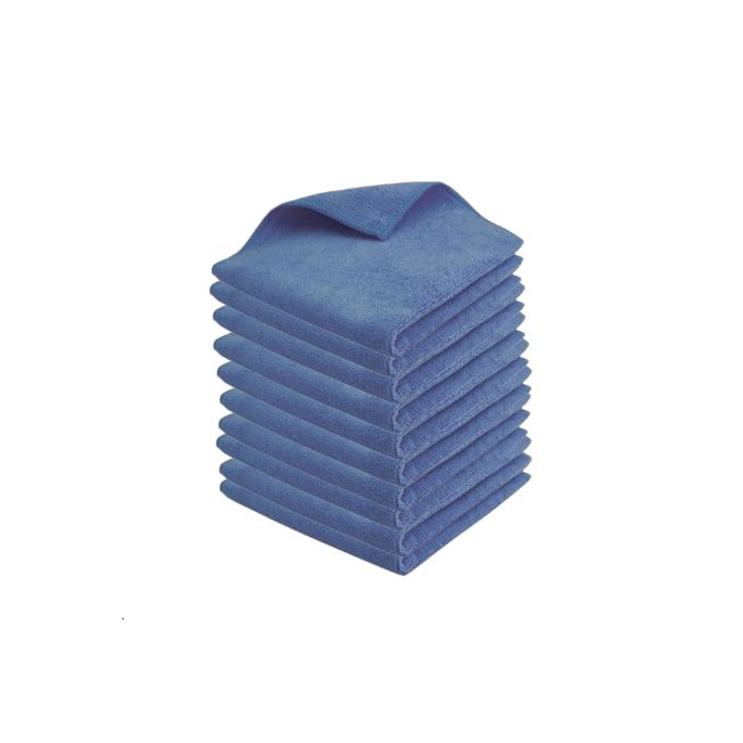 10 MICROFIBRES BLEUES 38X38