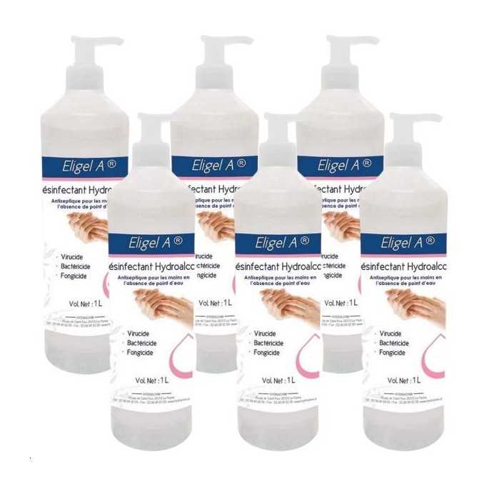 GELS HYDROALCOOLIQUES ELIGEL 1L