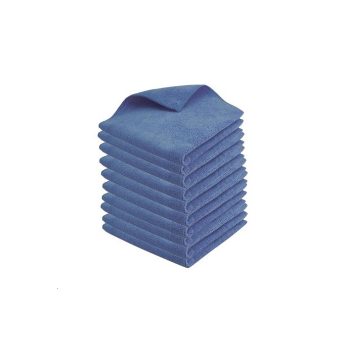 10 MICROFIBRES BLEUES 38X38