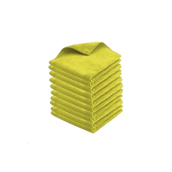 10 MICROFIBRES JAUNES 38X38