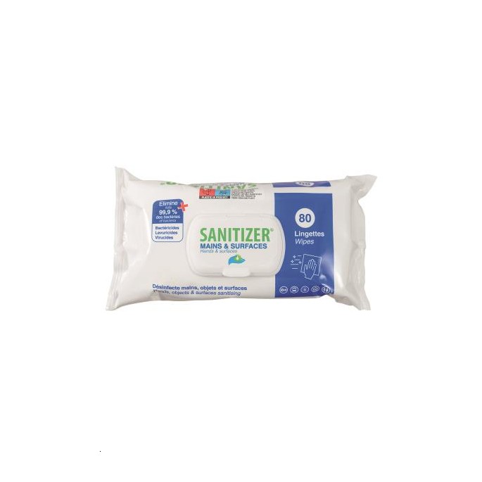 80 LINGETTES DÉSINFECTANTES